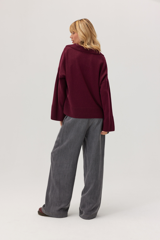 Sweter z kaszmirem Adore bordo