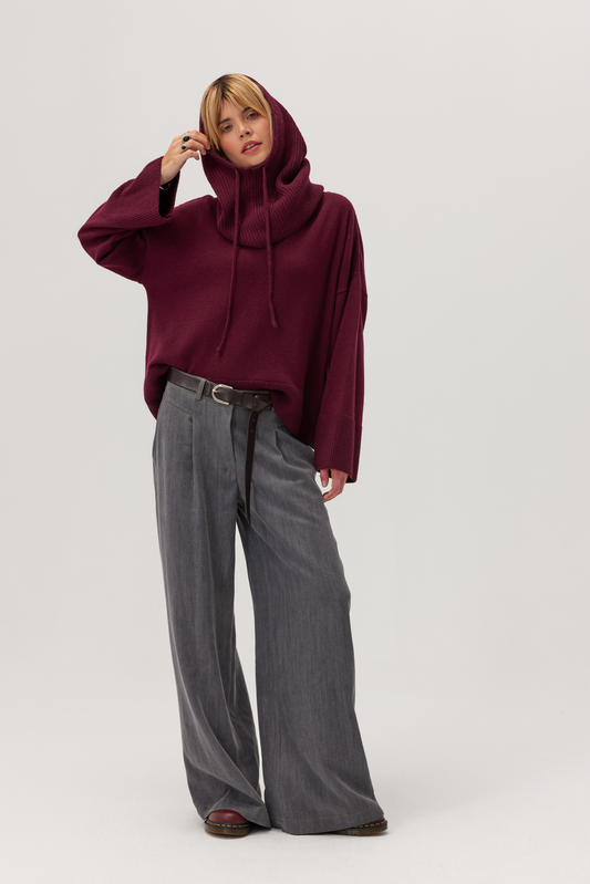 Bedford Burgundy Cashmere Balaclava