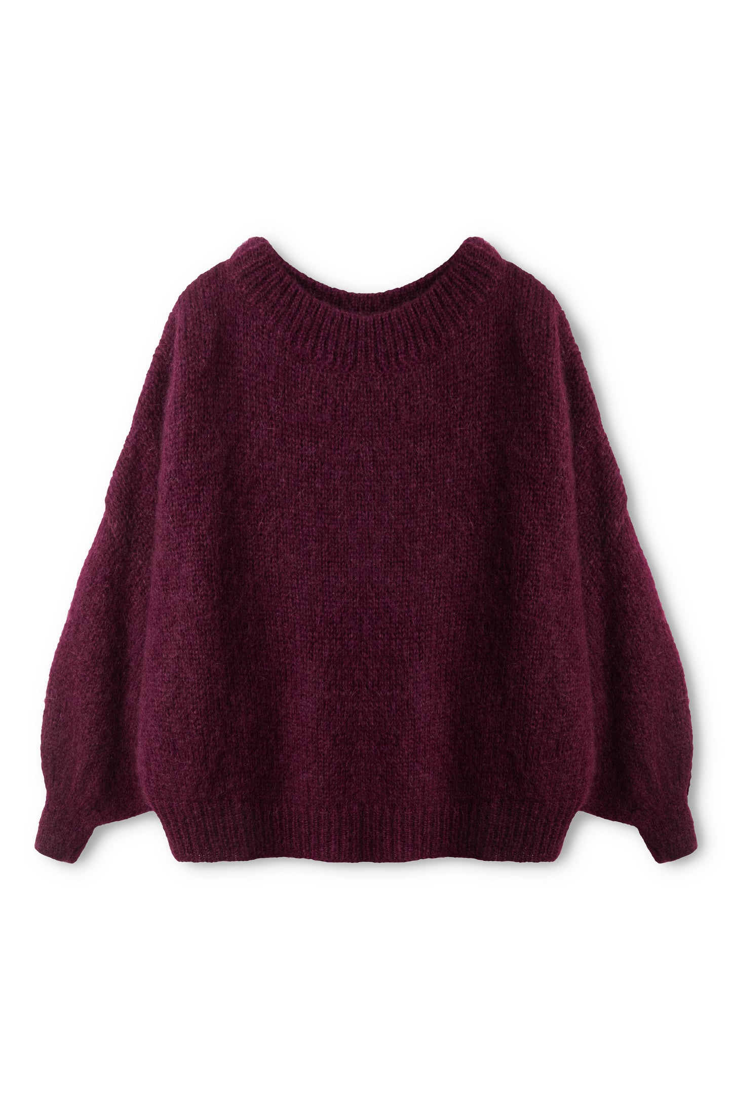 Ultra-soft baby mohair sweater Futuro burgundy