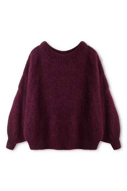 Ultra-soft baby mohair sweater Futuro burgundy