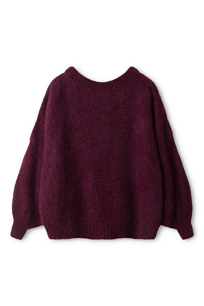 Ultra-soft baby mohair sweater Futuro burgundy