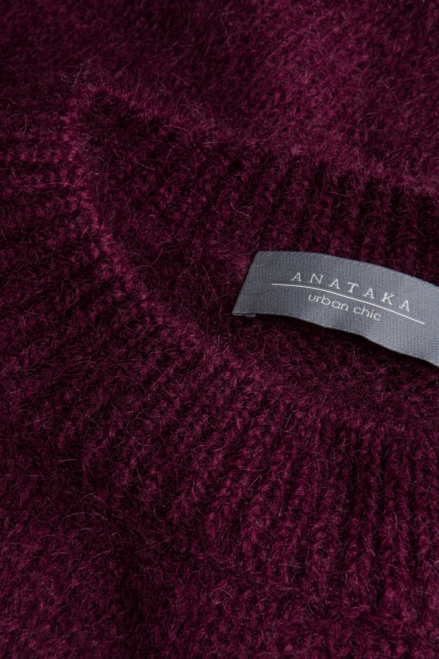 Ultra-soft baby mohair sweater Futuro burgundy