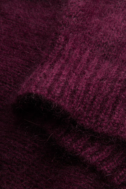 Ultra-soft baby mohair sweater Futuro burgundy