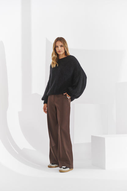 Ultra-soft baby mohair sweater Futuro black