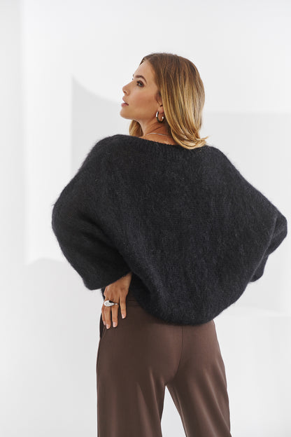 Ultra-soft baby mohair sweater Futuro black