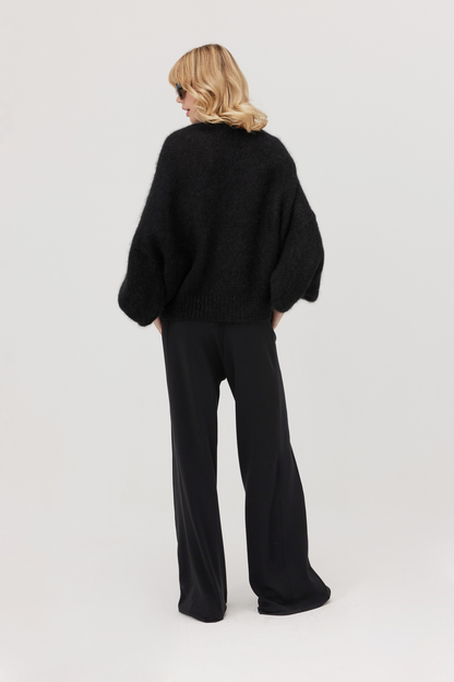 Ultra-soft baby mohair sweater Futuro black