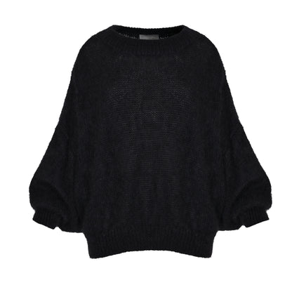 Ultra-soft baby mohair sweater Futuro black