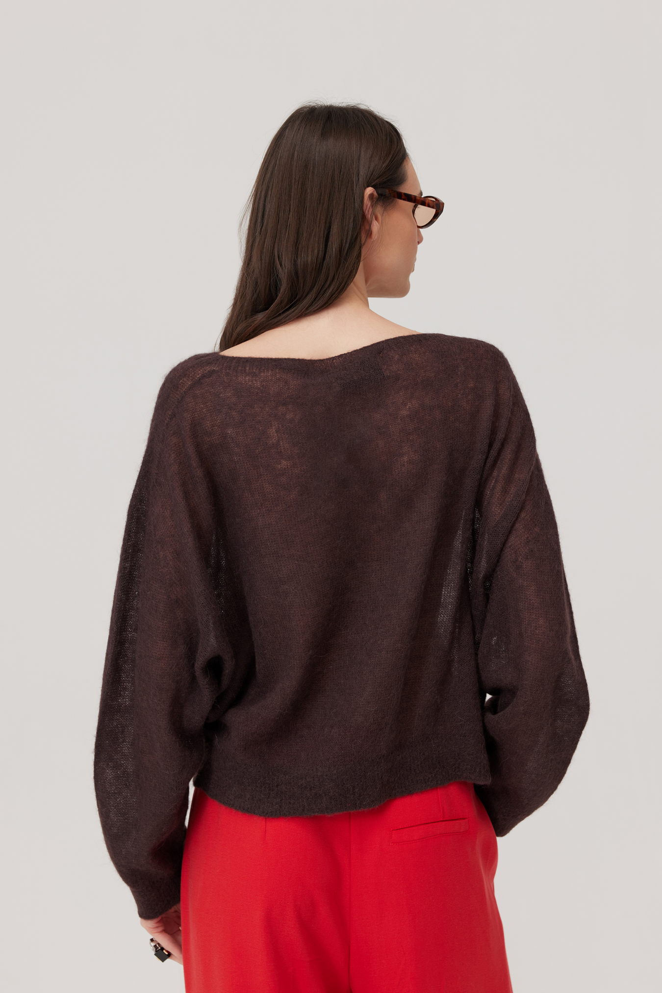 Sweter z alpaką Kelly brąz