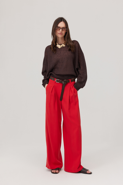 Sweter z alpaką Kelly brąz