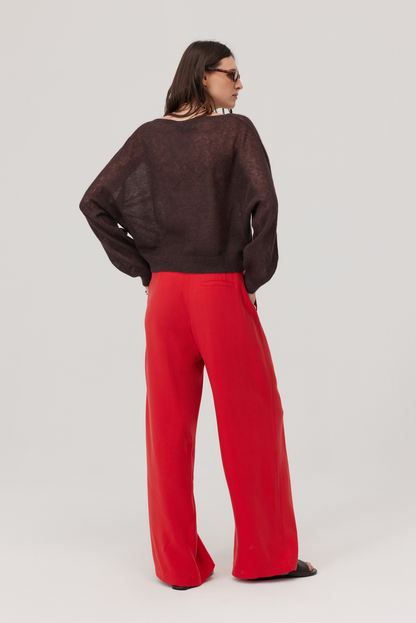 Sweter z alpaką Kelly brąz