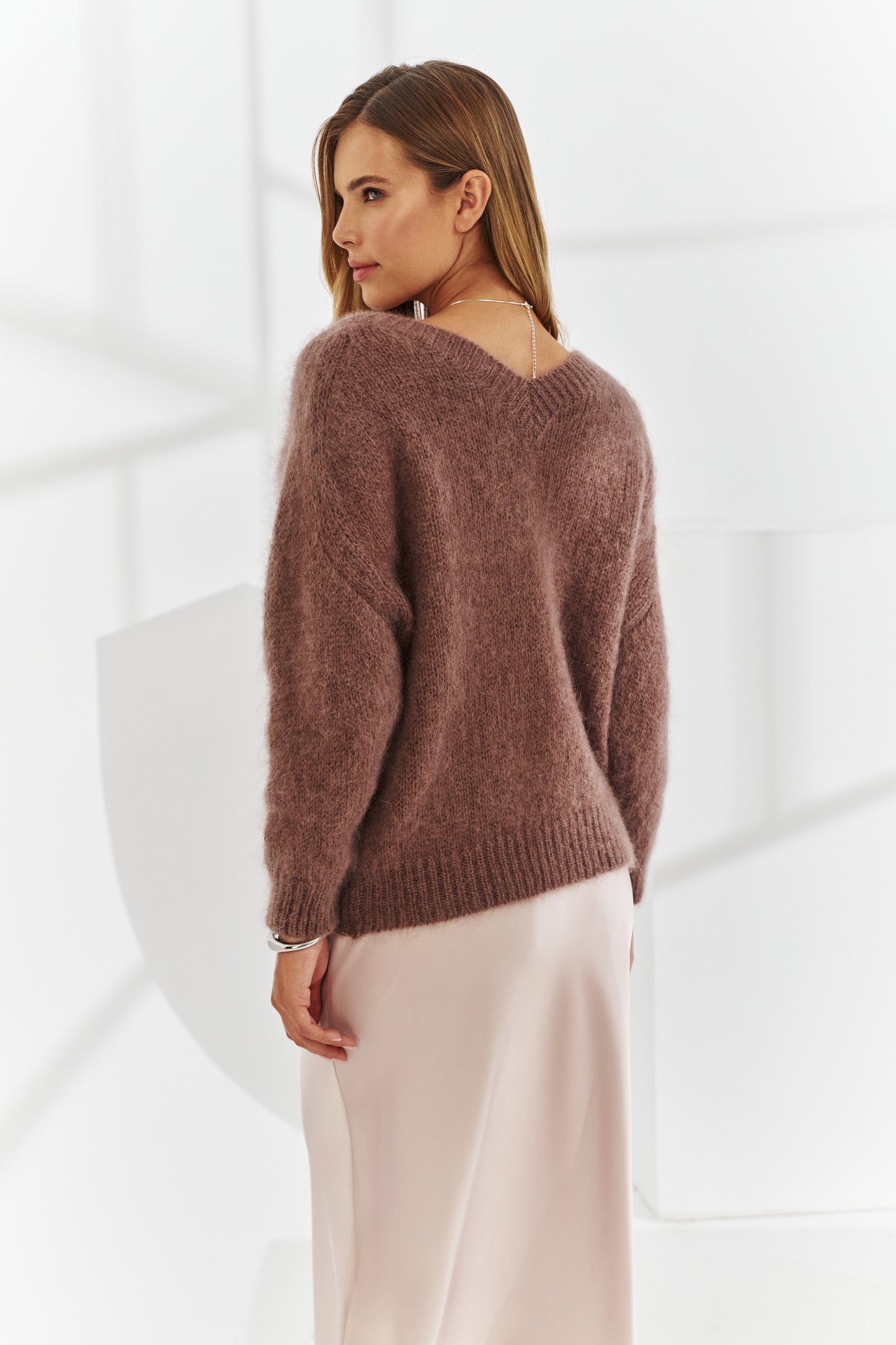 Sweter baby moher Rossini brązowy