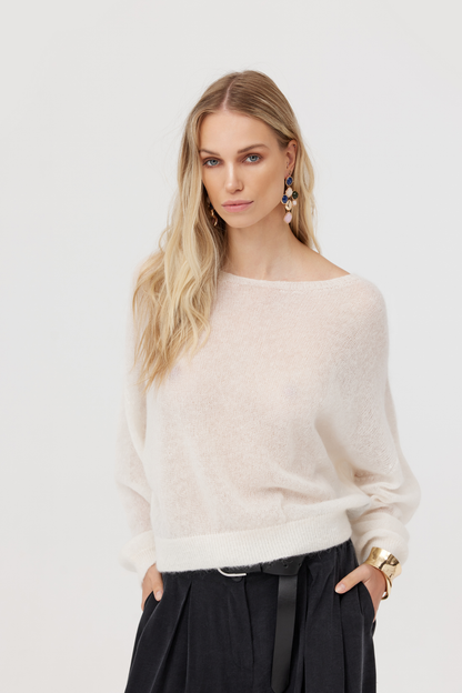 Pull alpaga Kelly écru