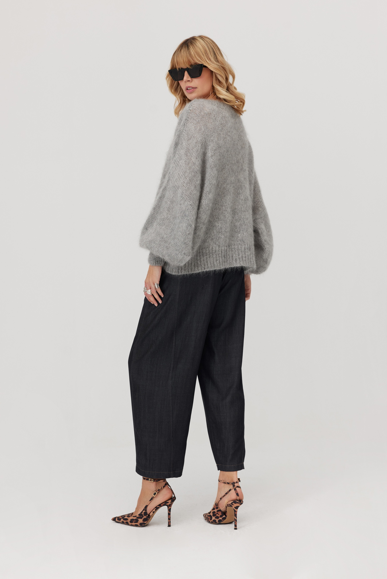 Pull en mohair ultra-doux pour bébé, gris Futuro