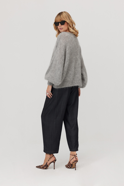 Pull en mohair ultra-doux pour bébé, gris Futuro