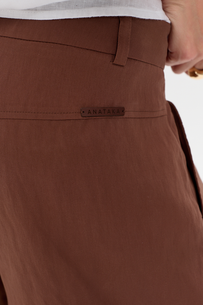 Enzo knee-length shorts, brown