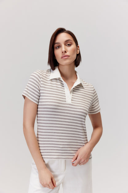 T-shirt polo Nees szary