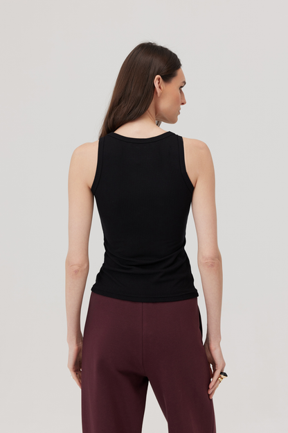 Top typu basic Boxer czarny