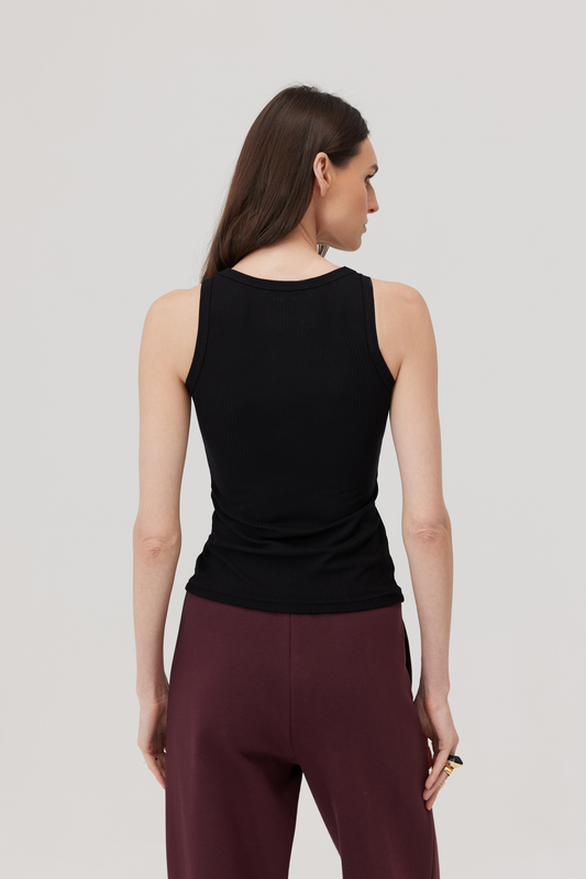 Top typu basic Boxer czarny