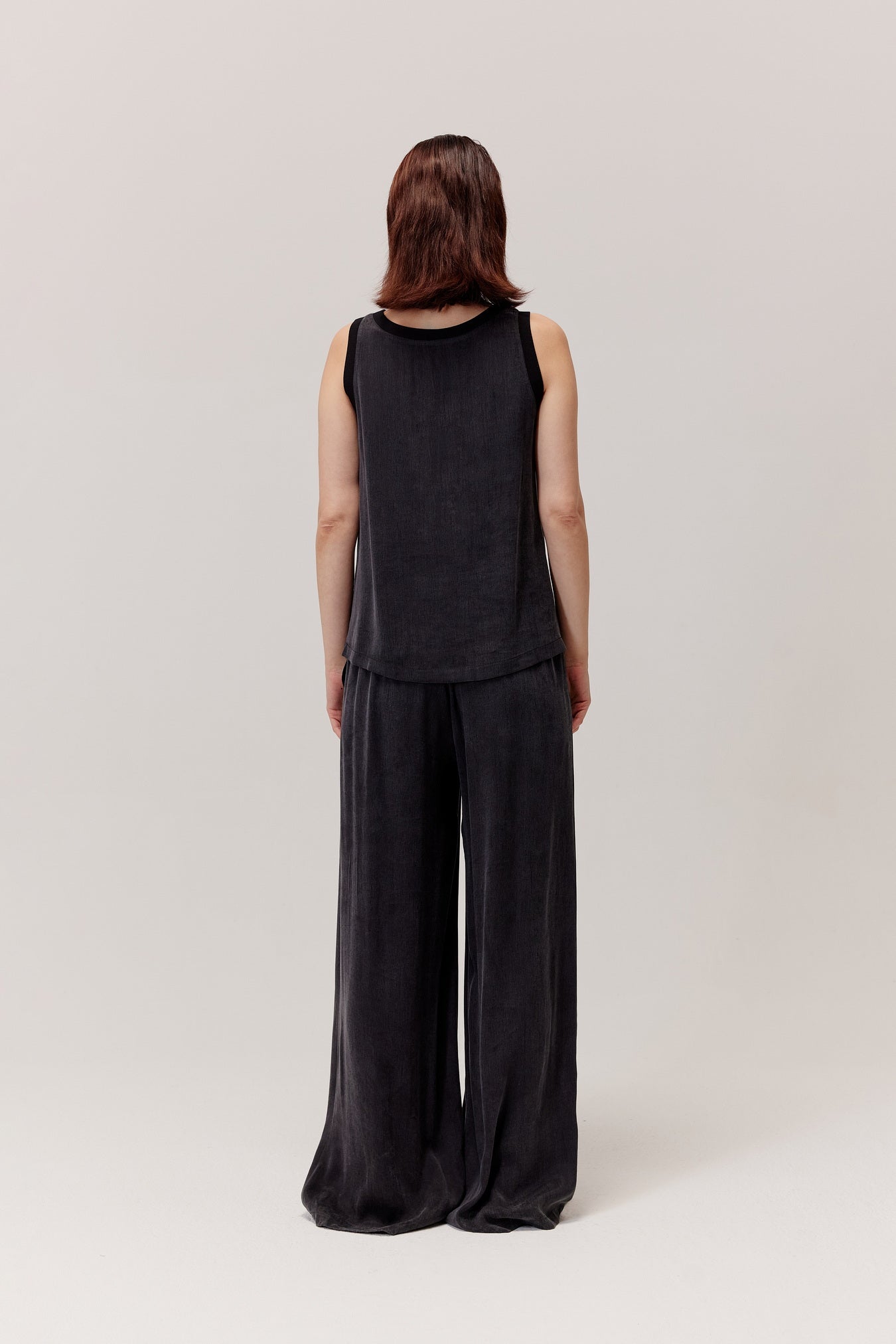 Top Figro en viscose et lyocell noir
