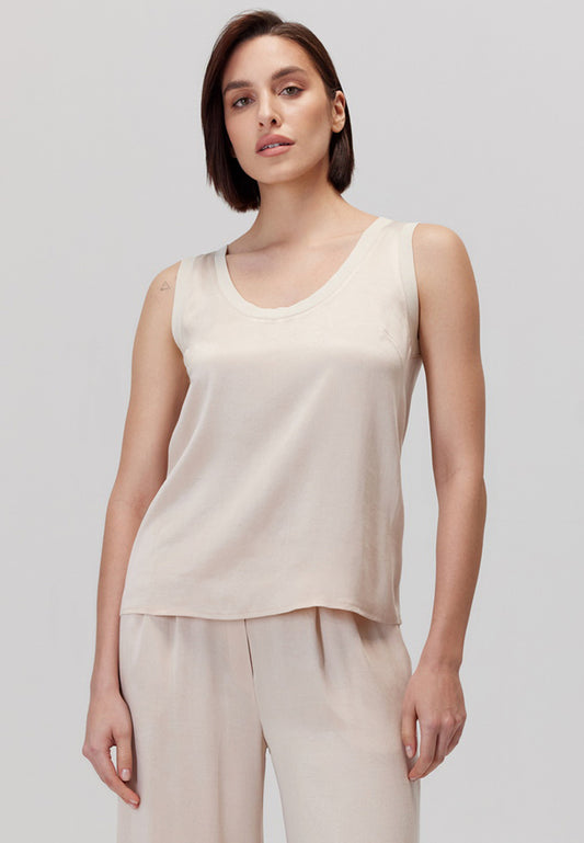 Top Figro en viscose et lyocell, rose