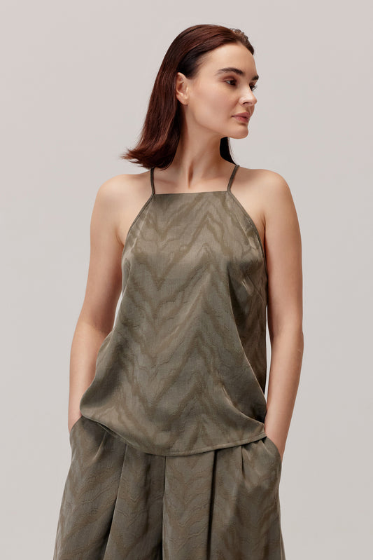 Flam viscose et lyocell haut olive