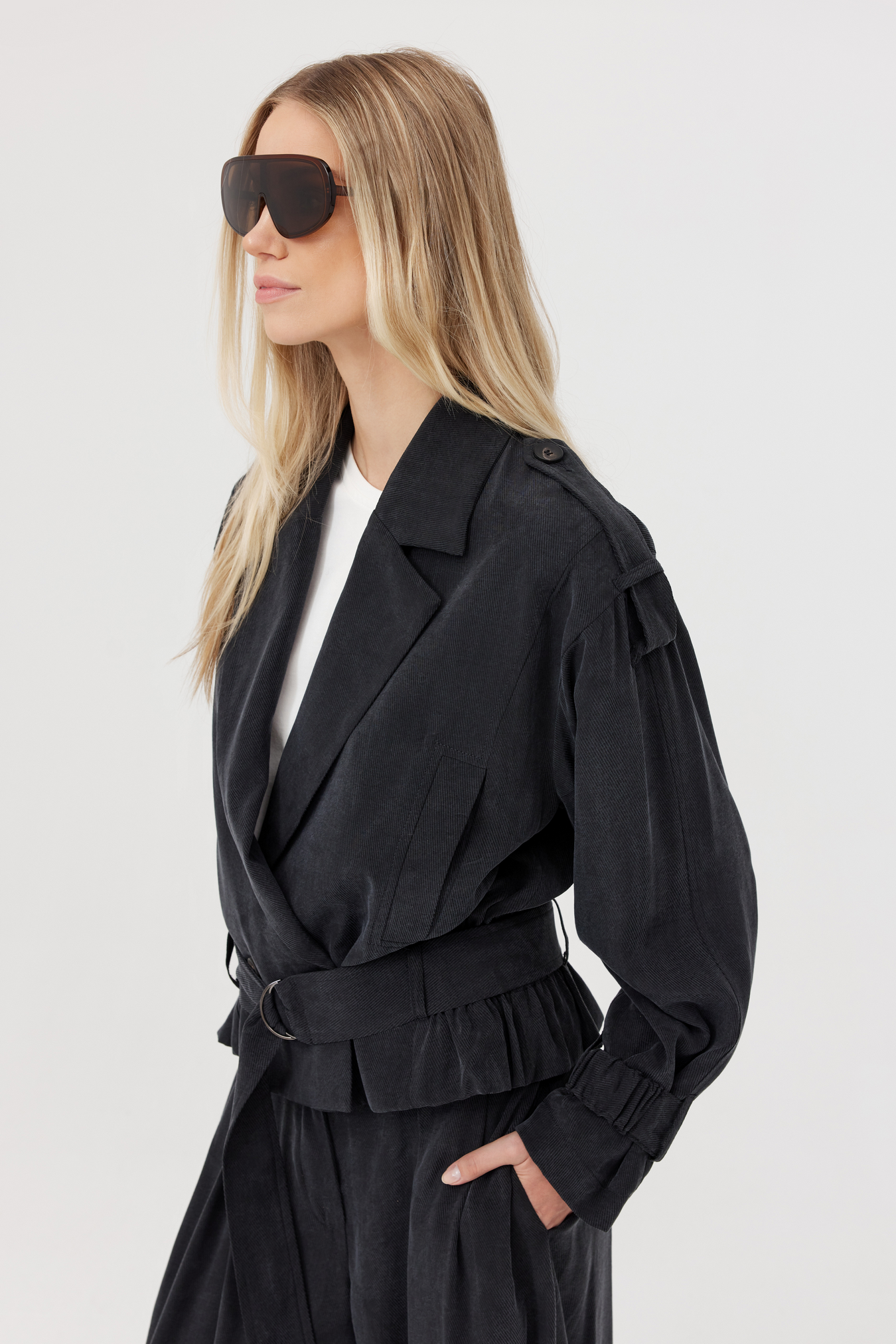 Veste en lyocell Farrell noir