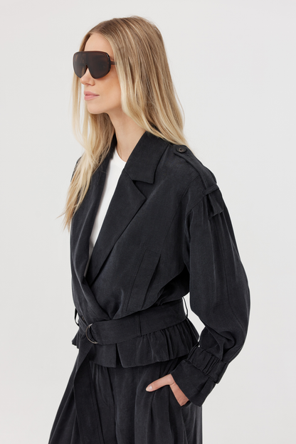 Veste en lyocell Farrell noir