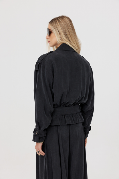 Veste en lyocell Farrell noir