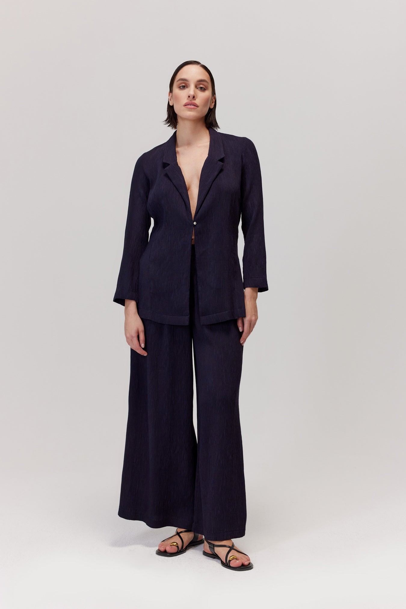 Veste Aria bleu marine en viscose