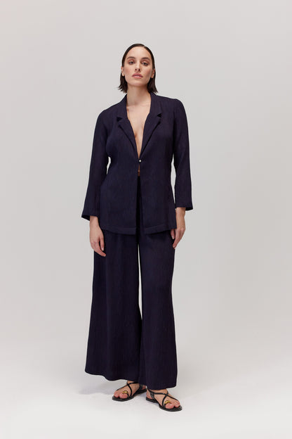 Veste Aria bleu marine en viscose