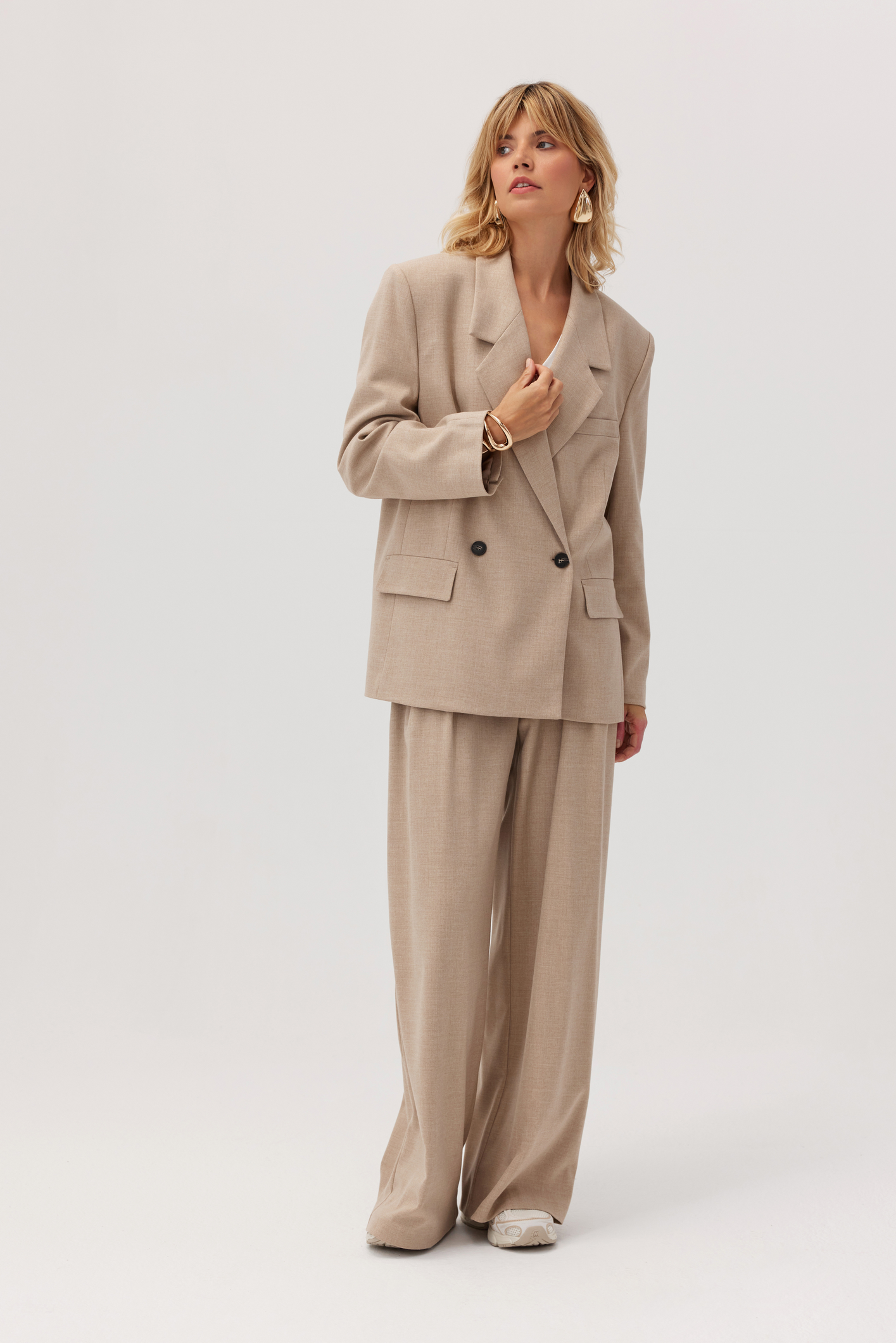 Veste oversize Baxter beige