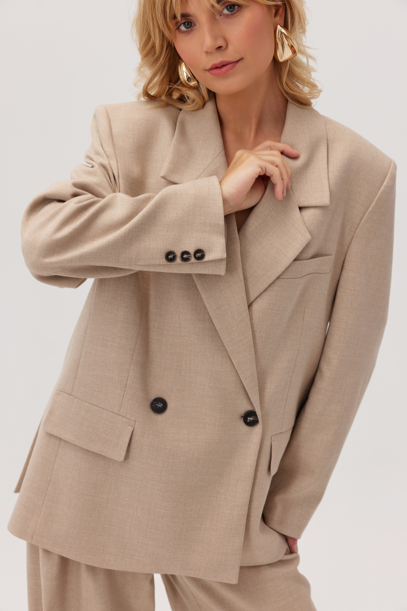 Veste oversize Baxter beige