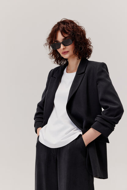 Żakiet z lyocellu Bono czarny