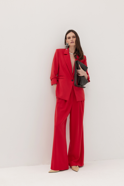 Edgar red suit trousers