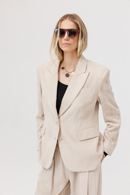 Veste en velours côtelé Hopkins beige