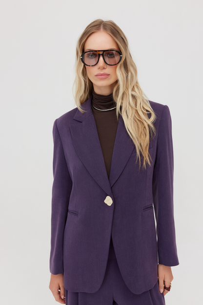 Mulberry single-breasted violet blazer