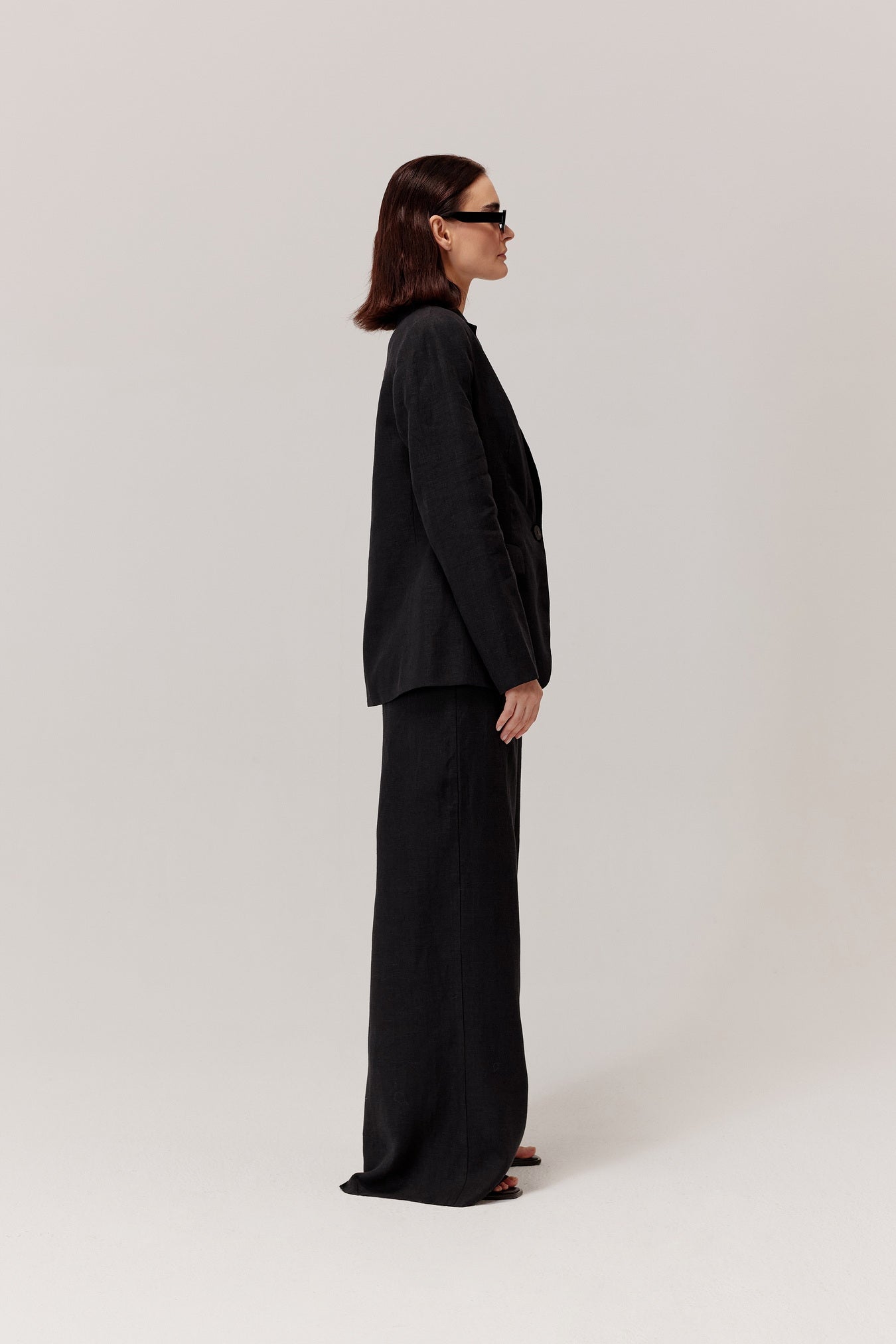 Murlo black linen jacket