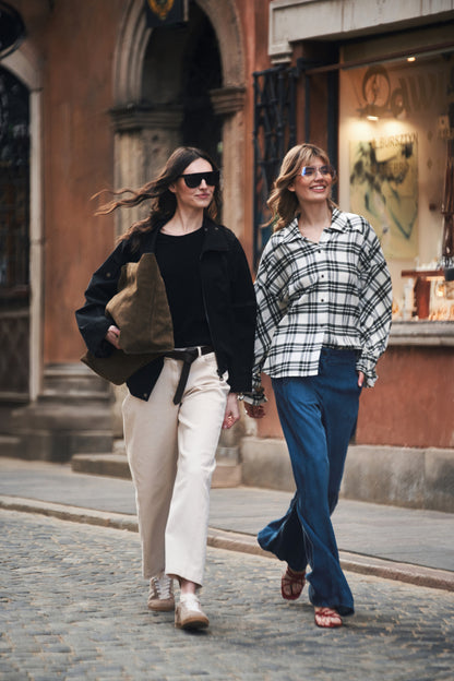 Blouse à carreaux tendance Liv