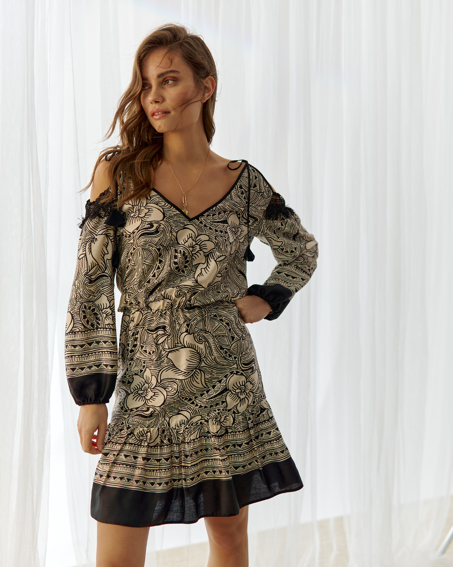 Sahra Dress Pattern Beige