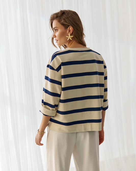 Bluza Safa Paski Ecru