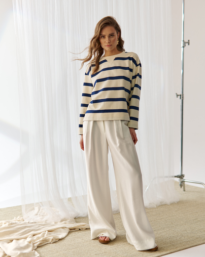 Bluza Safa Paski Ecru