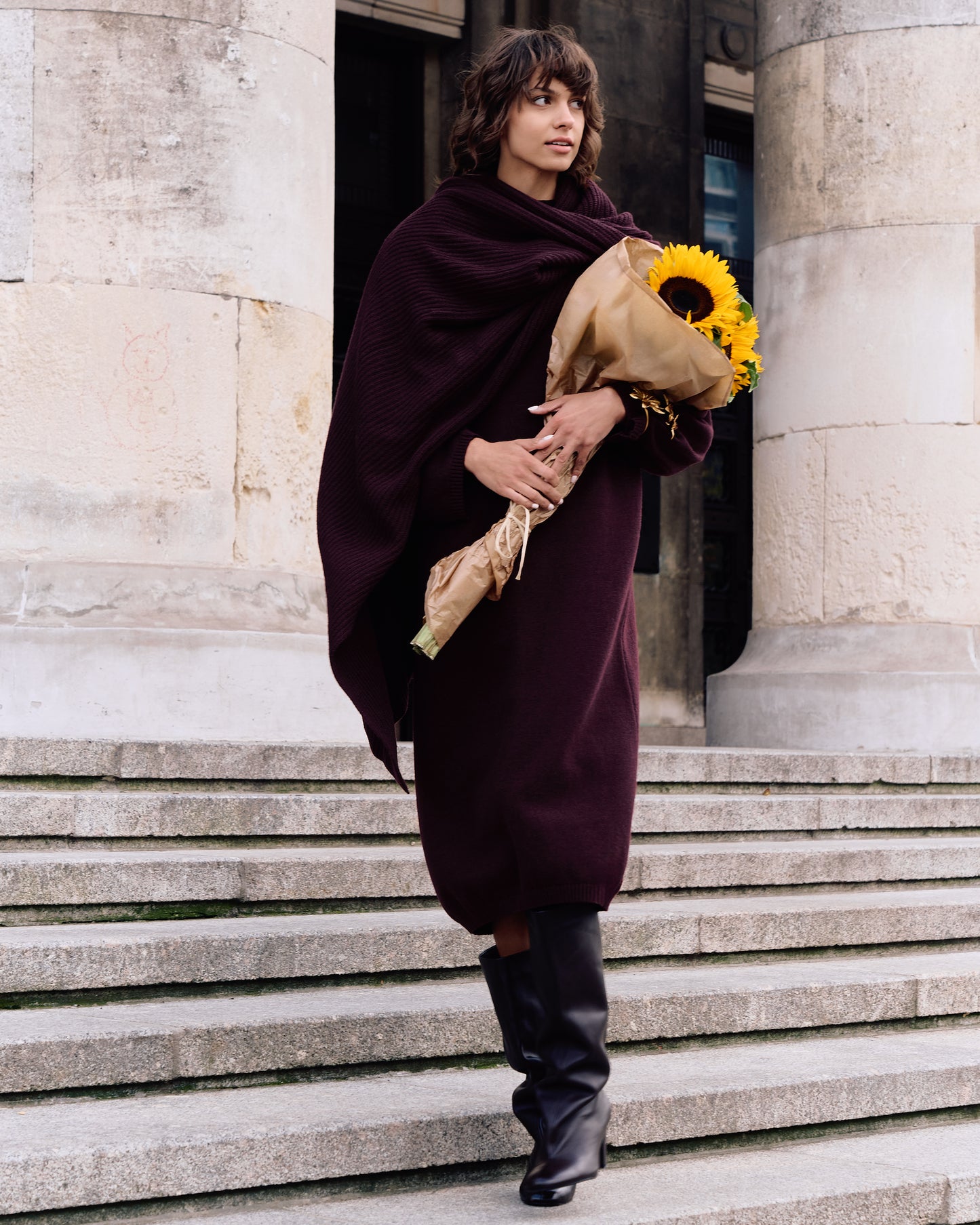 Denali Burgundy Cashmere Dress